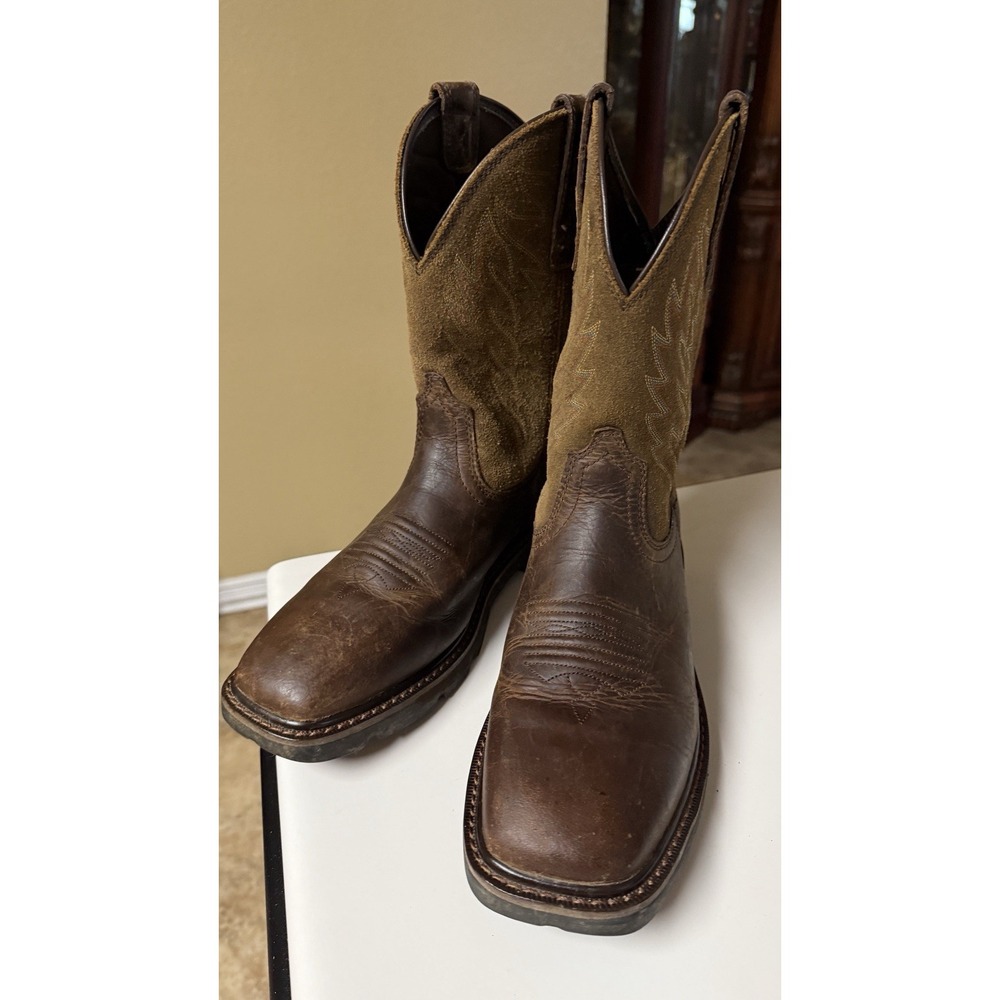 Ariat Workhog EH Square Toe Work Western Cowboy Boots (10020008) 7D